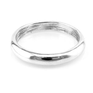 צמיד כסף עבה חצי עגול