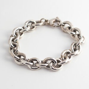 צמיד חוליות כסף עבות